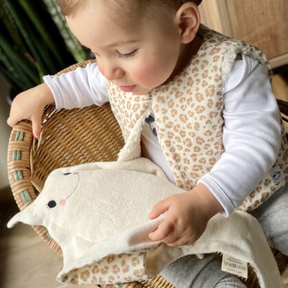 Doudou Odile raie coton bio