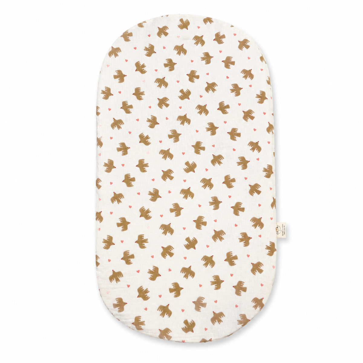 oiseau fleur double gaze bio