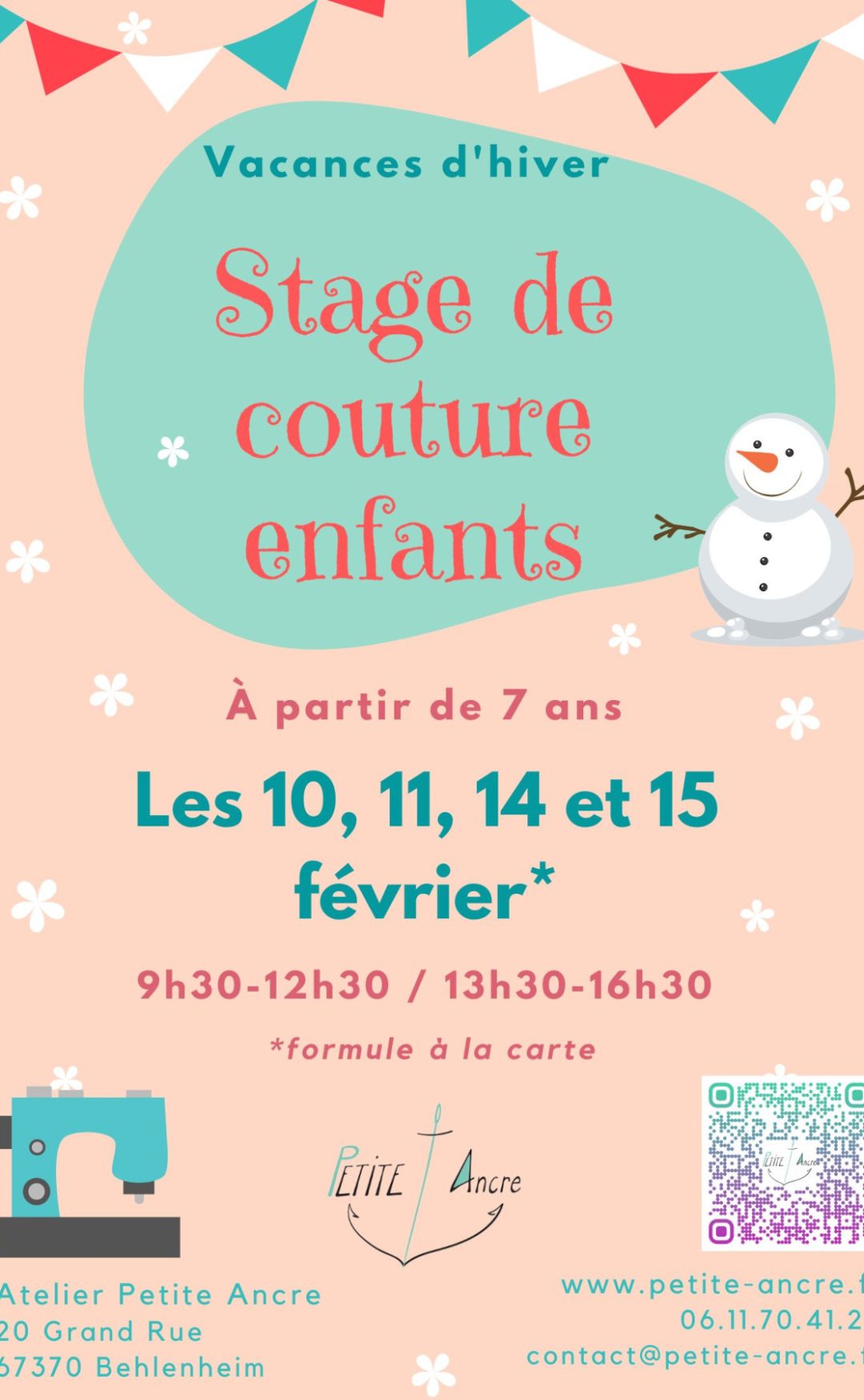 stage enfant vacances février 25